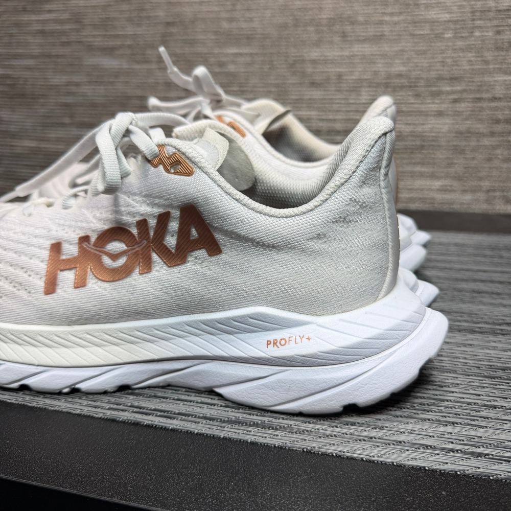 Hoka Mach 5 Women 7.5 White Copper Running Shoes 1127894-WCPP Profly+ Low Top - Picture 2 of 15